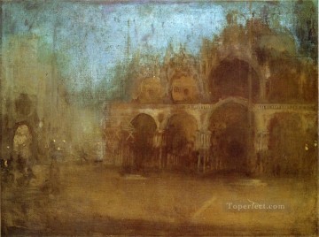 Venecia clásica Painting - Nocturno Azul y Dorado San Marcos James Abbott McNeill Whistler Venecia